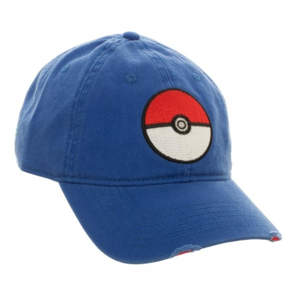 Pokemon Pokeball Trainer Blue Dad Hat Adjustable - Picture 3 of 4